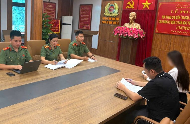 Công an tỉnh Ninh Bình xử phạt 85 triệu đồng về hành vi mượn, cho mượn tài khoản thanh toán